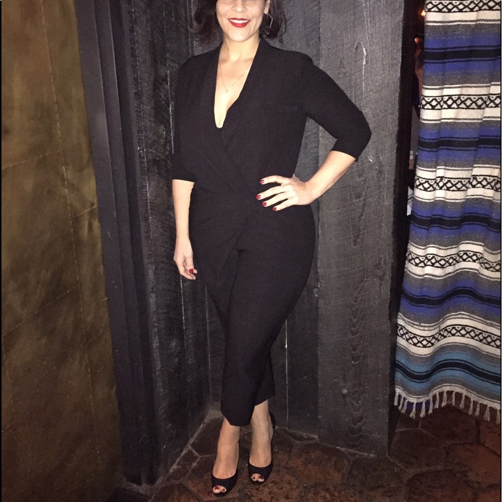 Black ASOS Tuxedo Jumpsuit Size 10